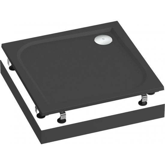 Душевой поддон BAS Good Door Квадро 90x90 литьевой мрамор, чёрный (без слива / ножек / экрана)