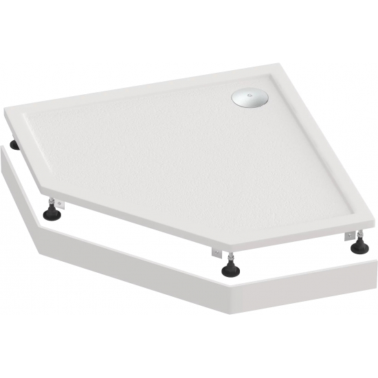 Душевой поддон BAS Good Door Пента 100x100 литьевой мрамор, белый (без слива / ножек / экрана)