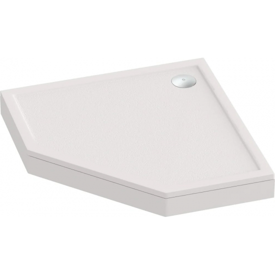 Душевой поддон BAS Good Door Пента 100x100 литьевой мрамор, белый (без слива / ножек / экрана)