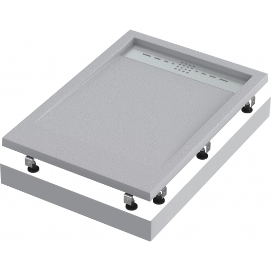 Душевой поддон BAS Good Door Stella 100x80 литьевой мрамор, серый (без слива / ножек / экрана)