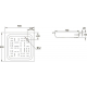Душевой поддон BLB Universal CF90 90x90 сталь, квадрат