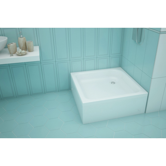 Душевой поддон МЕТАКАМ Universal S 90x90x30 акрил, (каркас+экран)