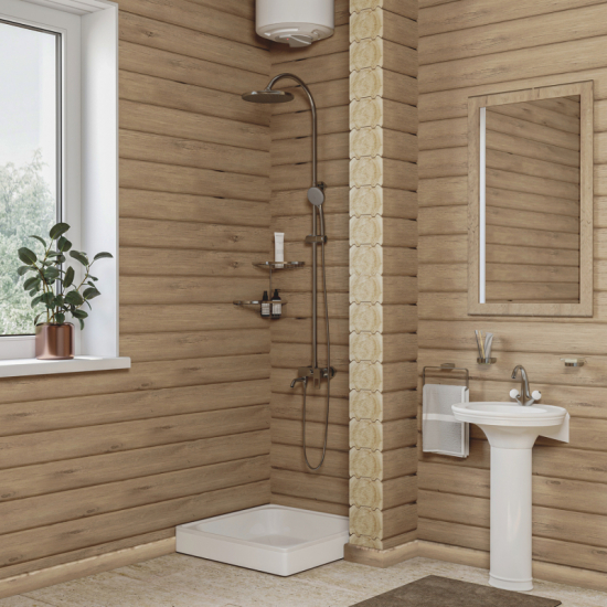 Душевой поддон MIXLINE 90x90x15 сталь, квадрат