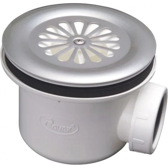 Душевой поддон RAVAK Galaxy Elipso-80 LA стеклопластик, с сифоном 