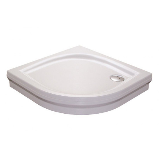 Душевой поддон RAVAK Galaxy Elipso-80 PAN стеклопластик, в сборе сифон / экран