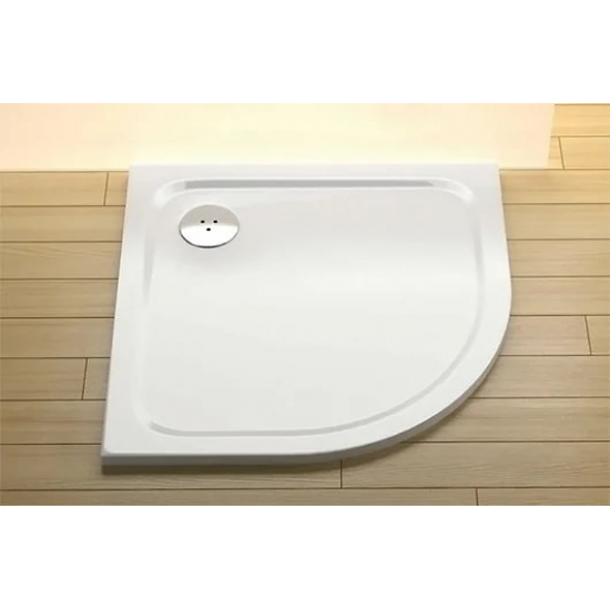 Душевой поддон RAVAK Galaxy Pro Chrome Elipso Pro-80 литьевой мрамор, белый