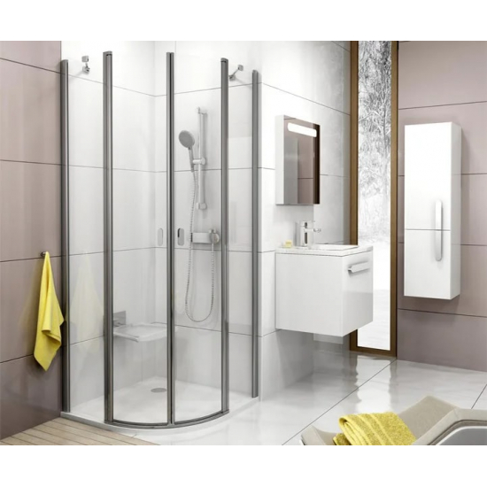 Душевой поддон RAVAK Galaxy Pro Chrome Elipso Pro-80 литьевой мрамор, белый