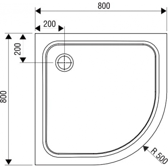 Душевой поддон RAVAK Galaxy Pro Chrome Elipso Pro-80 литьевой мрамор, белый