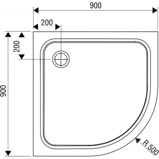 Душевой поддон RAVAK Galaxy Pro Chrome Elipso Pro-90 литьевой мрамор, белый
