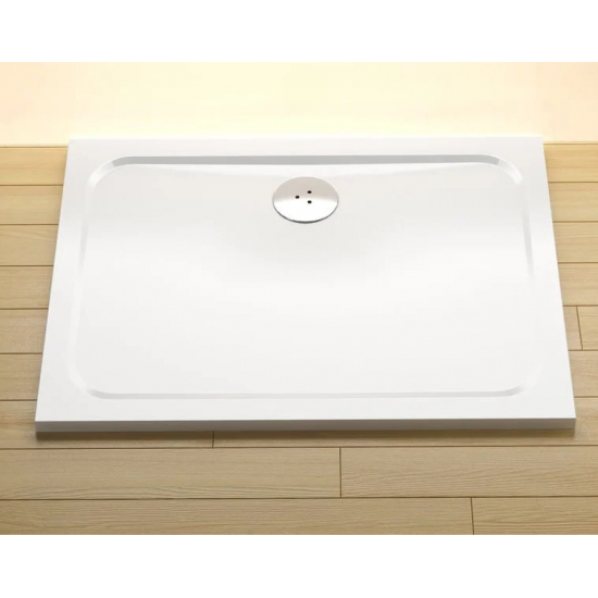 Душевой поддон RAVAK Galaxy Pro Chrome Gigant Pro 100х80 литьевой мрамор, с сифоном 