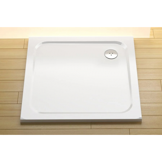 Душевой поддон RAVAK Galaxy Pro Chrome Perseus Pro-80 литьевой мрамор, с сифоном 