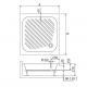 Душевой поддон RGW Acryl B/CL-S 90x90 акрил