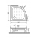 Душевой поддон RGW Acryl LUX/TN-P 80x80 акрил