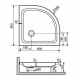 Душевой поддон RGW Acryl STYLE P 90x90 акрил