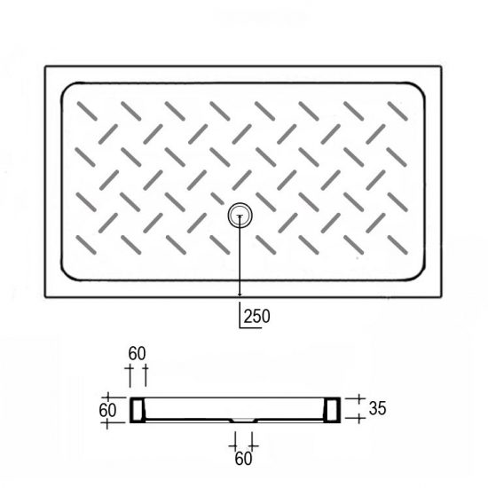 Душевой поддон RGW CR 72x90 керамический, белый