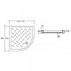 Душевой поддон RGW CR/R 90x90 керамический, белый