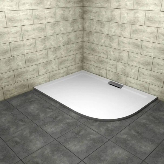 Душевой поддон RGW GWS-41R 80x100 литьевой мрамор, правосторонний