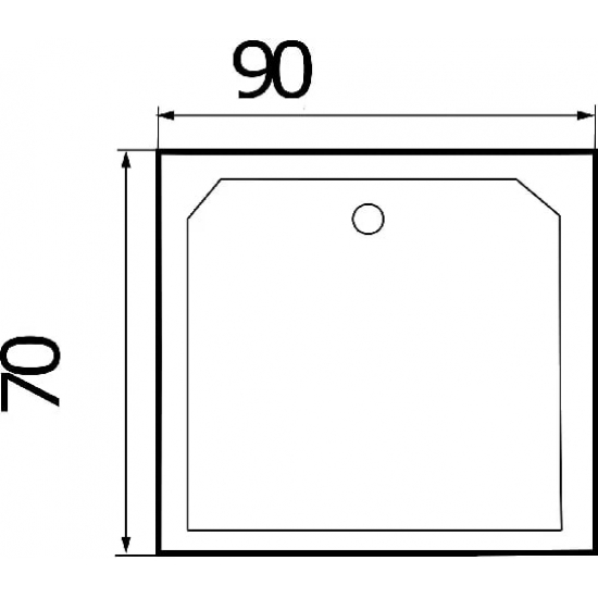 Душевой поддон RIVER Wemor 90/70/24 S акрил 
