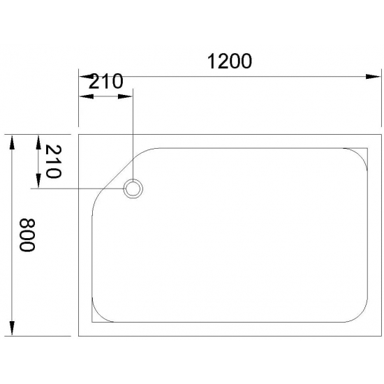 Душевой поддон ROYAL BATH HP RB 8120HP L акрил, с сифоном