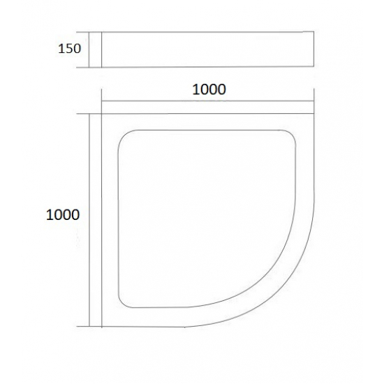 Душевой поддон SEAN S-515 100x100x15 акрил