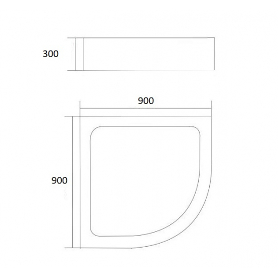 Душевой поддон SEAN S-530 90x90x30 акрил