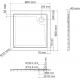 Душевой поддон WASSERKRAFT Salm 27T 90x90x4 стеклопластик