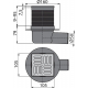 Душевой трап ALCA-PLAST APV1 105x105x50