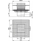Душевой трап ALCA-PLAST APV1324 105x105x50