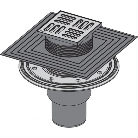Душевой трап ALCA-PLAST APV2324 105x105x50/75