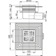 Душевой трап ALCA-PLAST APV26C 105x105x50 нержавейка