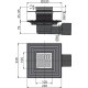 Душевой трап ALCA-PLAST APV3344 105x105x75