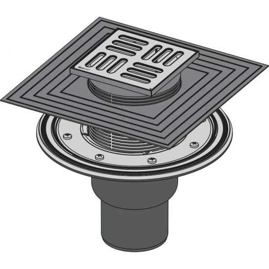 Душевой трап ALCA-PLAST APV4344 105x105x50/75