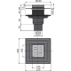 Душевой трап ALCA-PLAST APV4344 105x105x50/75