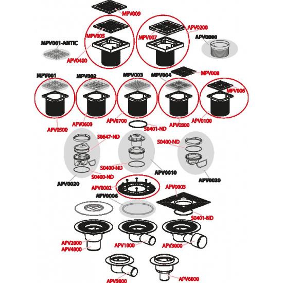 Душевой трап ALCA-PLAST APV5411 150x150x50
