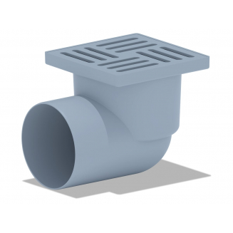 Душевой трап АНИ-ПЛАСТ ТА1110 150x150x110 не регулируемая пластиковая решётка горизонтальный