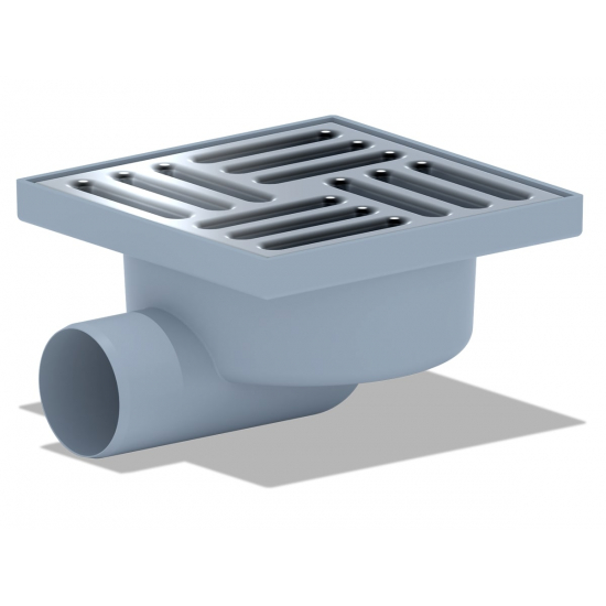 Душевой трап АНИ-ПЛАСТ TA5112 150х150x50 не регулируемый нержавеющая решётка горизонтальный 