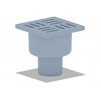 Душевой трап  АНИ-ПЛАСТ TA5204 100х100x50 не регулируемый пластиковая решётка вертикальный