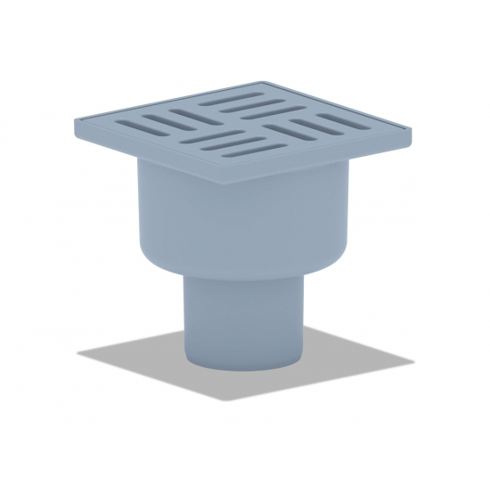 Душевой трап  АНИ-ПЛАСТ TA5204 100х100x50 не регулируемый пластиковая решётка вертикальный