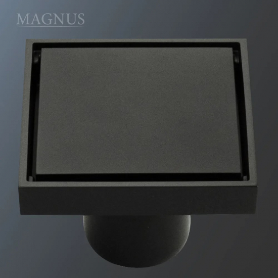 Душевой трап MAGNUS 00071 латунь графит 100x100x50 вертикальный