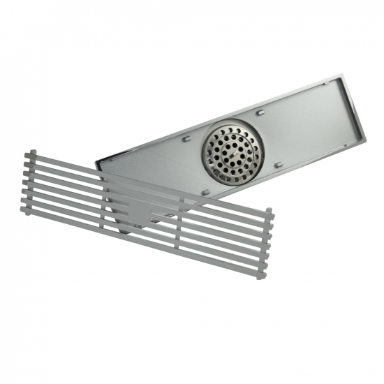 Душевой трап MAGNUS 00085 латунь хром 80x300x50 вертикальный