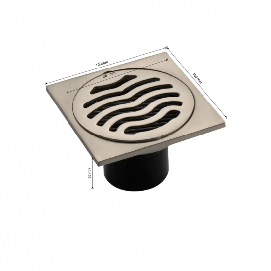 Душевой трап MAGNUS 1162 нержавеющая сталь матовый 100x100x50 вертикальный