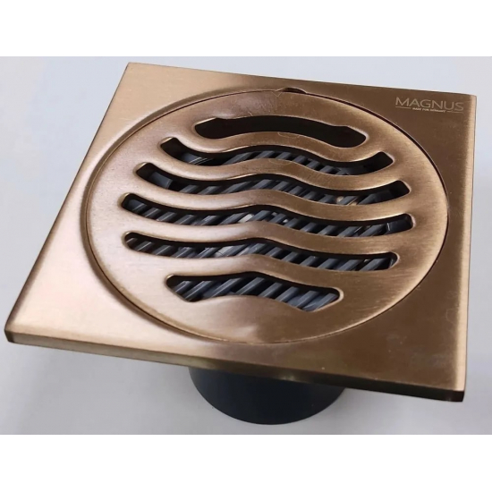 Душевой трап MAGNUS 1165 нержавеющая сталь медь 100x100x50 вертикальный