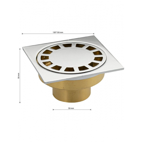 Душевой трап САНАКС 00055 латунь 150x150x50 вертикальный