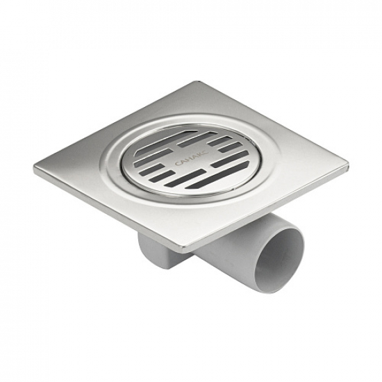 Душевой трап САНАКС тр00011 150x150x50 пластик, крышка нержавейка горизонтальный