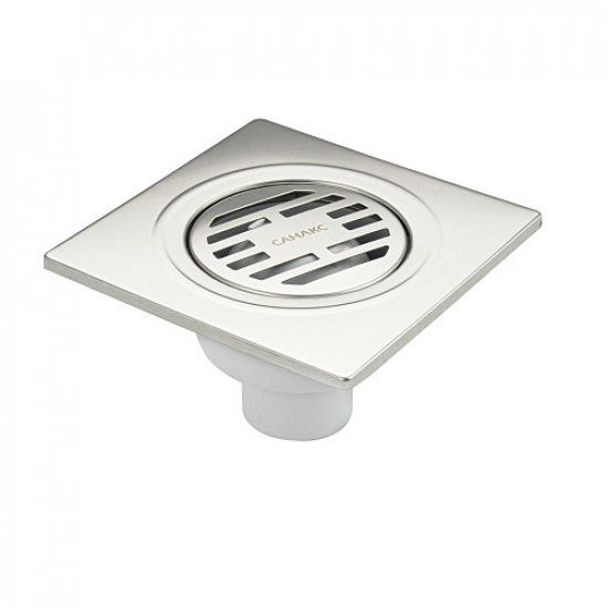 Душевой трап САНАКС тр00012 150x150x50 пластик, крышка нержавейка вертикальный
