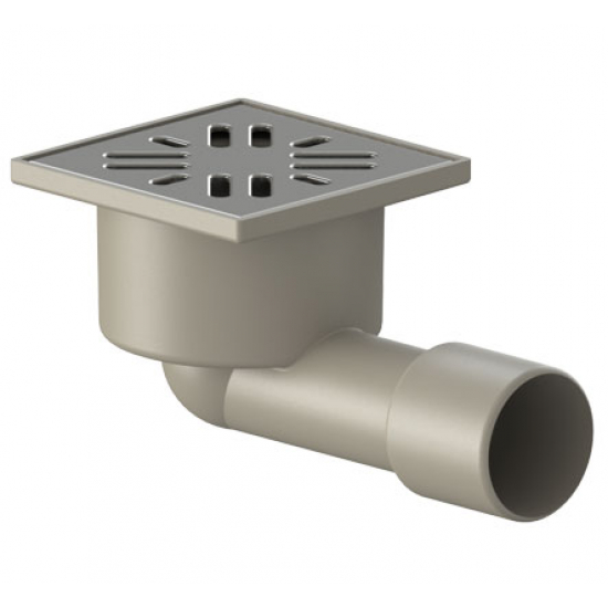 Душевой трап TATPOLIMER ТП 101.50-100 HSHs 100x100x50 металическая решётка горизонтальный