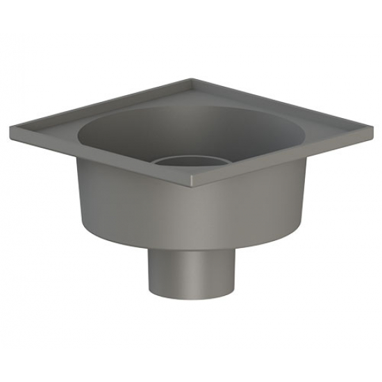 Душевой трап TATPOLIMER ТП-102.50-150VSHs 150x150x50 металическая решётка вертикальный