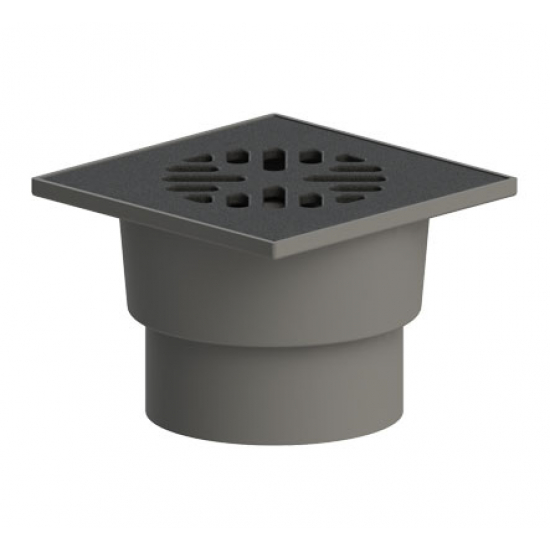 Душевой трап TATPOLIMER ТП-104.110-150VPHs 150x150x110 чугунная решётка вертикальный