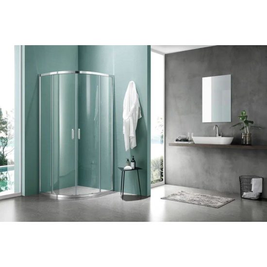 Душевой уголок АКВАТЕК AQ ARI RO 09020CH стекло прозрачное, профиль хром