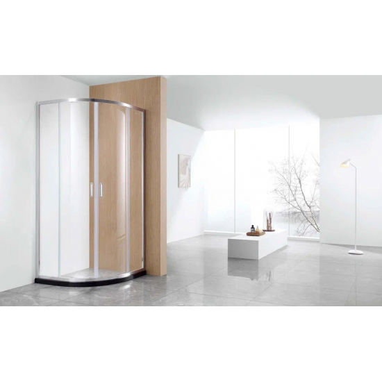 Душевой уголок АКВАТЕК AQ ARI RO 10020CH стекло прозрачное, профиль хром